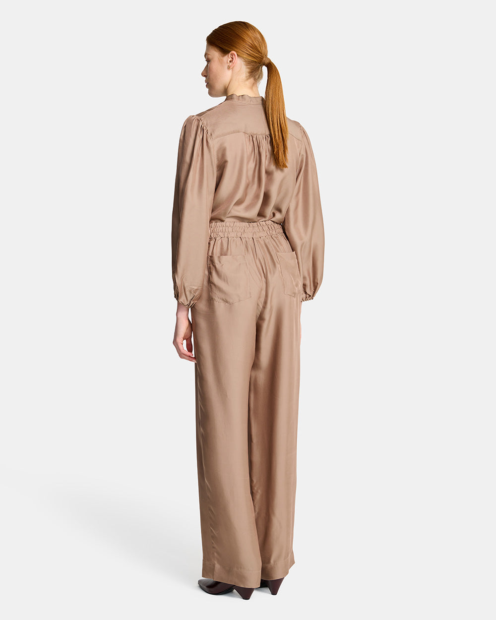 Rosa Wide Leg Pant - Taupe