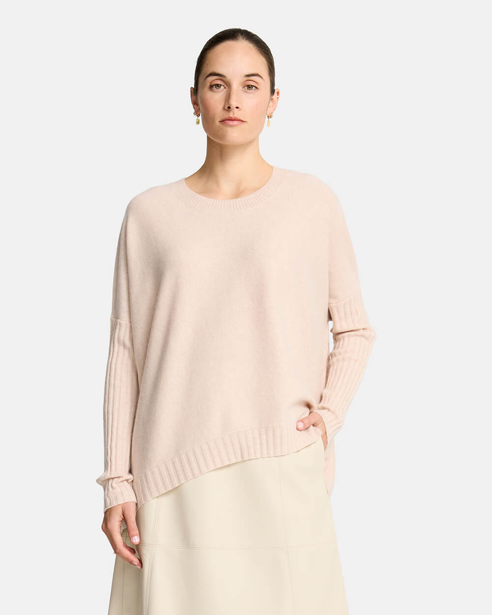 Sadie Crew Neck - Blush