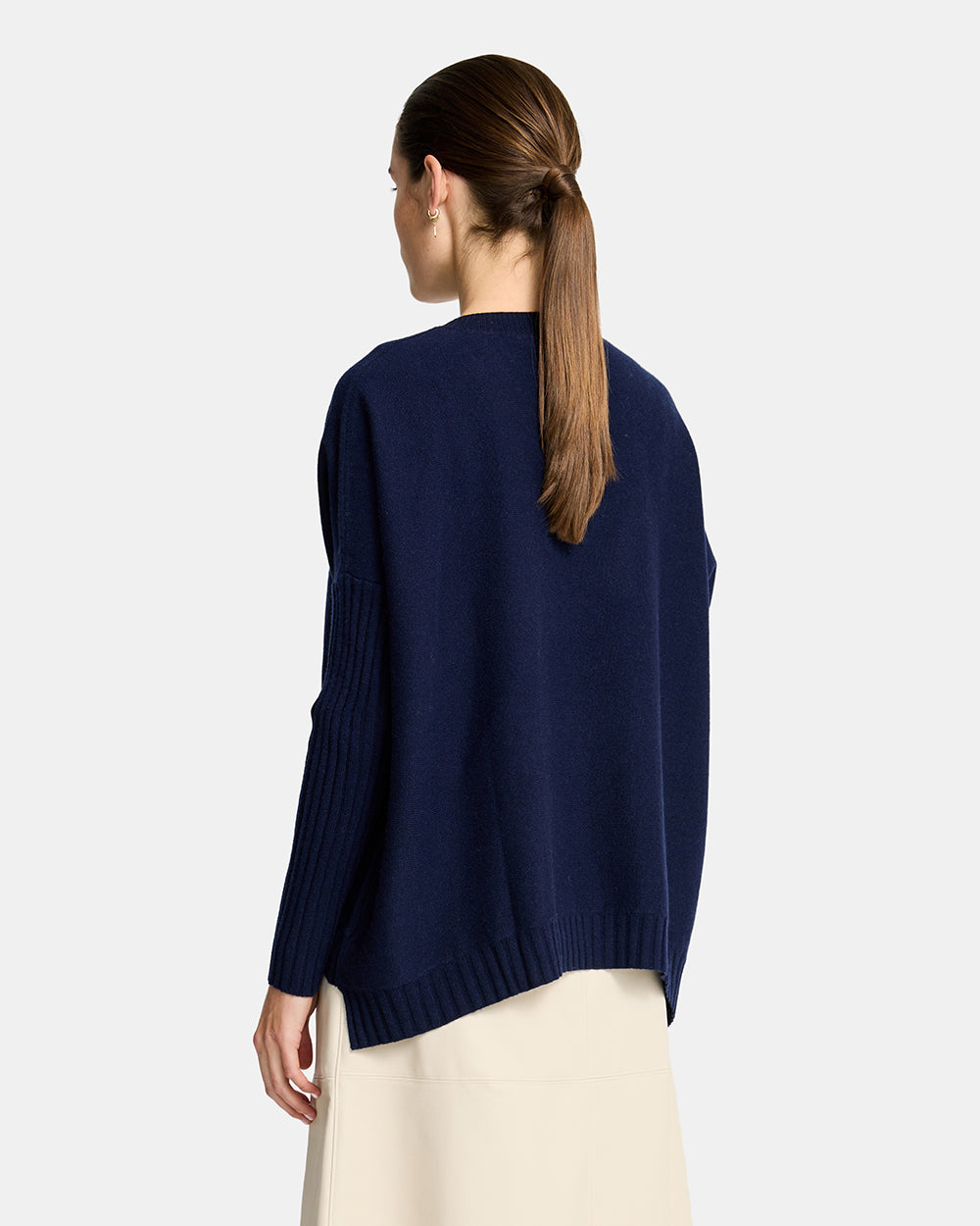 Sadie Crew Neck Knit - Navy