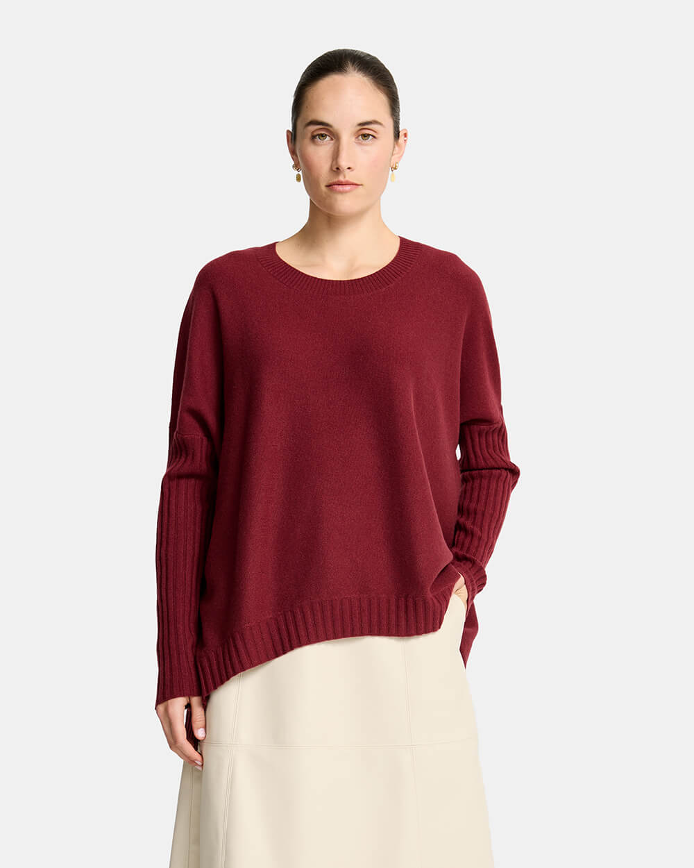 Sadie Crew Neck Knit - Pinot