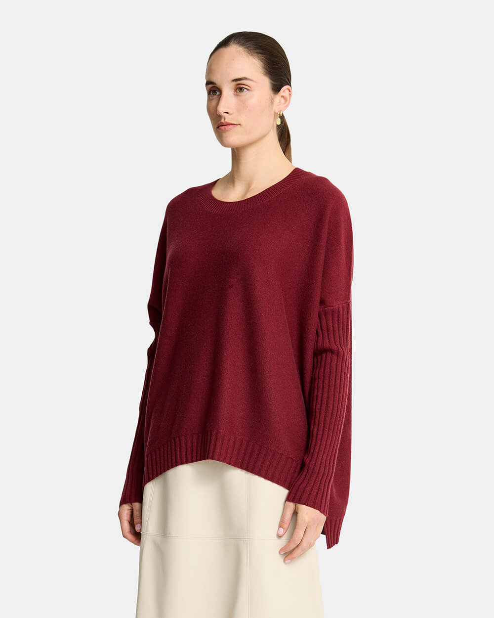 Sadie Crew Neck Knit - Pinot