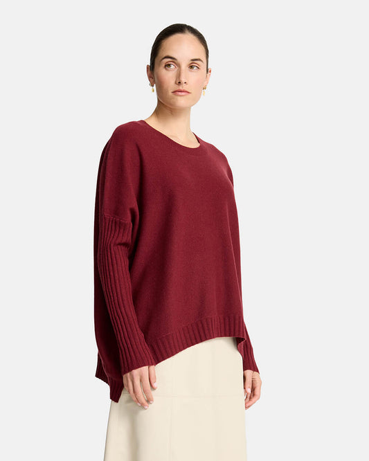 Sadie Crew Neck Knit - Pinot