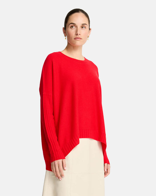 Sadie Crew Neck Knit - Rouge
