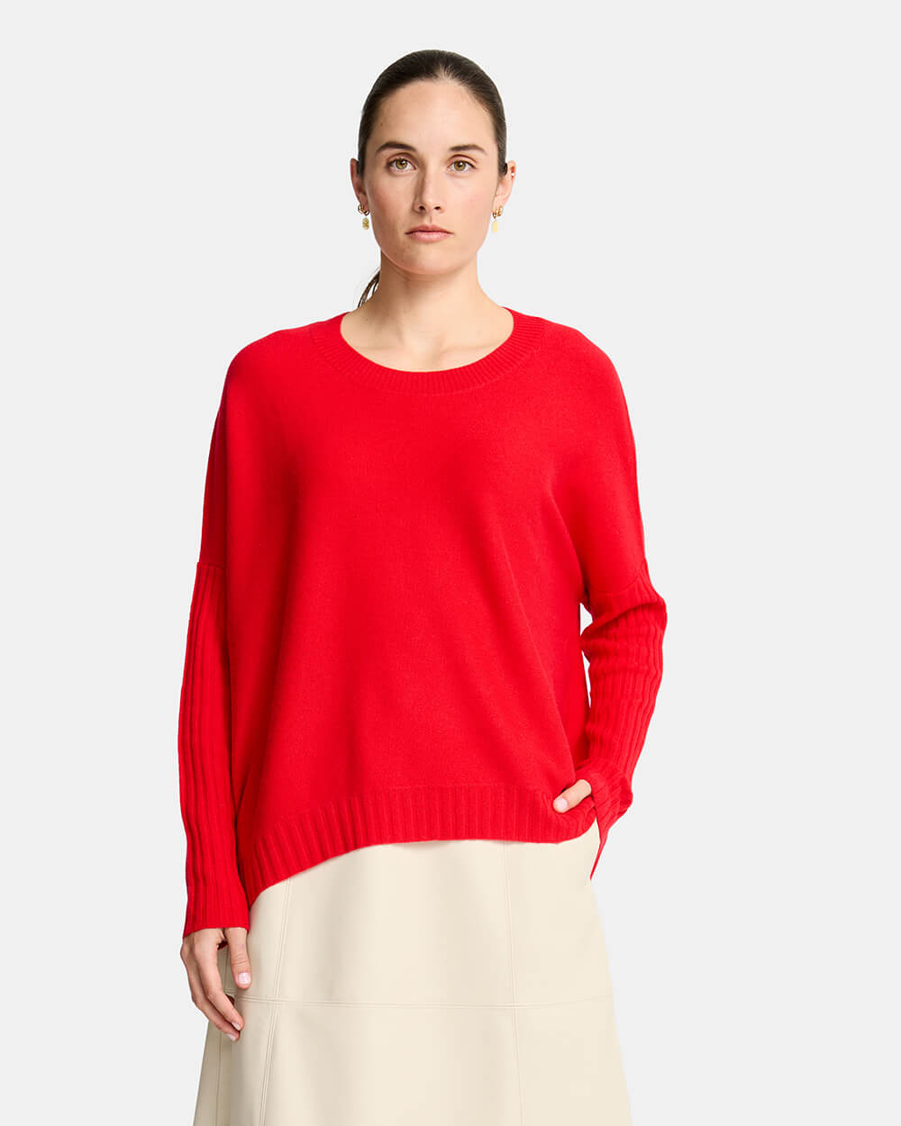 Sadie Crew Neck Knit - Rouge