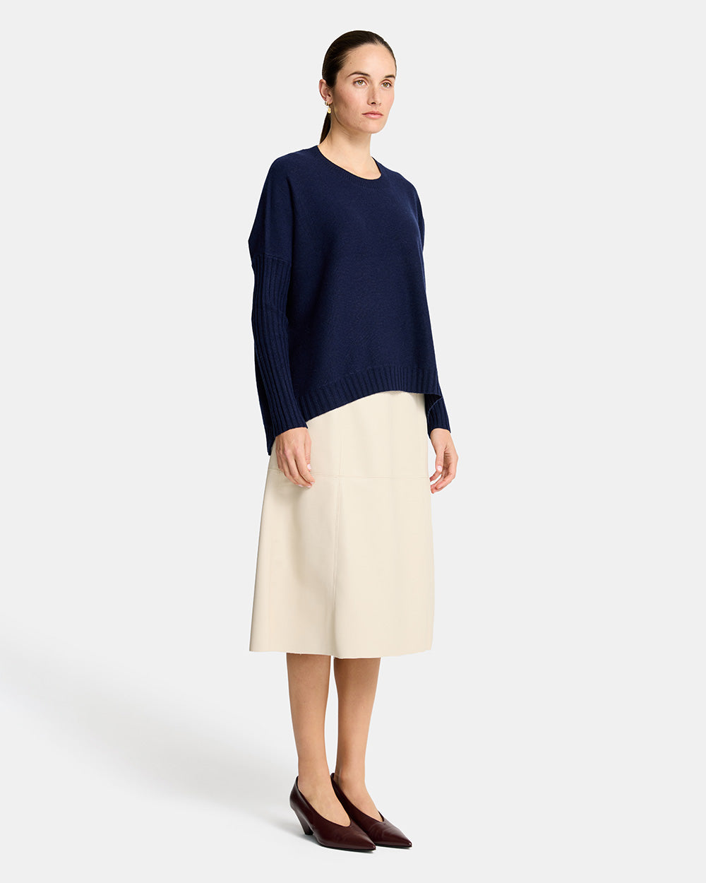 Sadie Crew Neck Knit - Navy