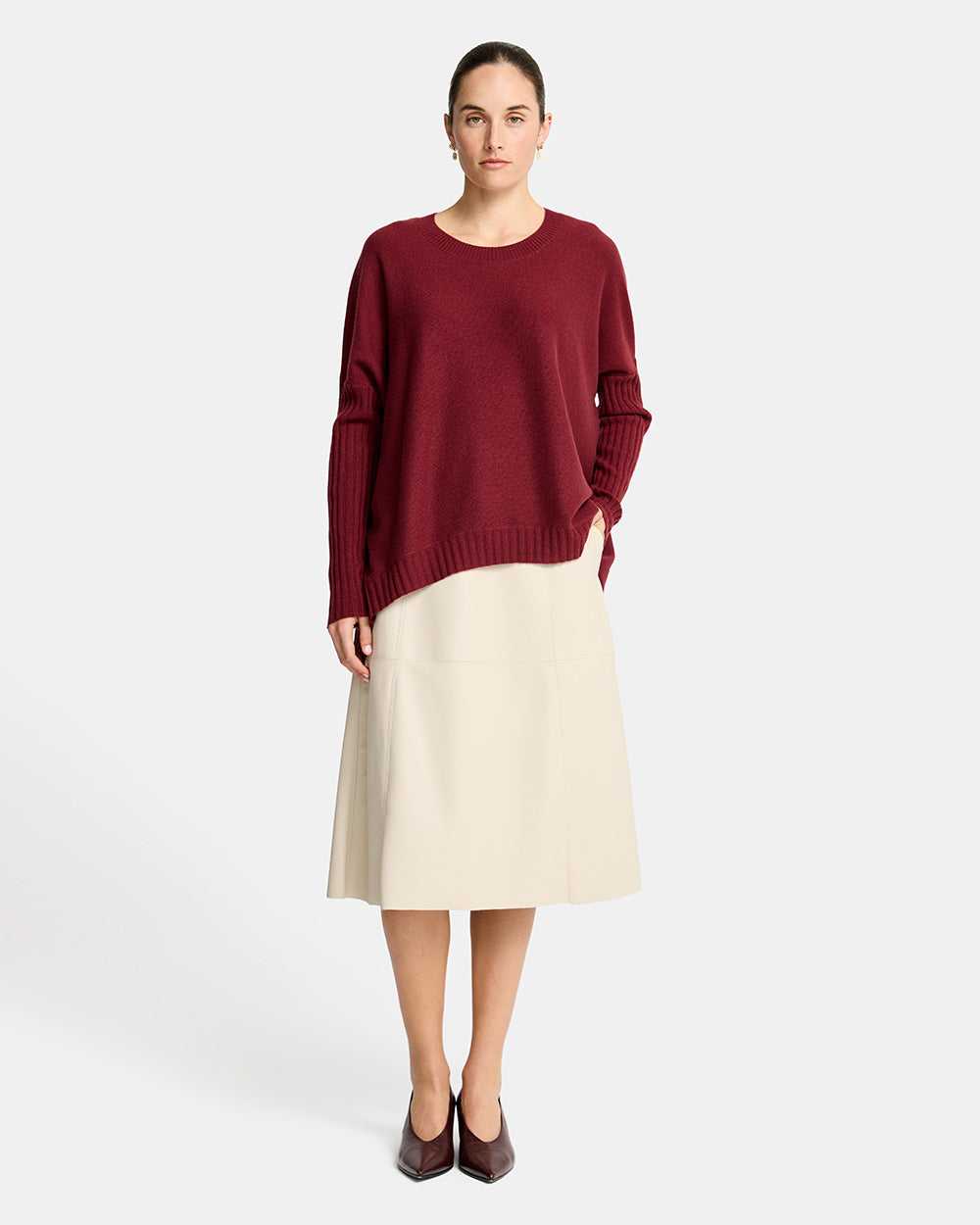 Sadie Crew Neck Knit - Pinot