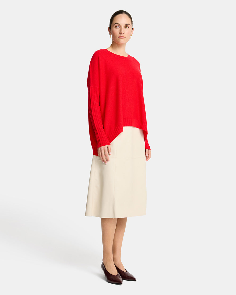 Sadie Crew Neck Knit - Rouge
