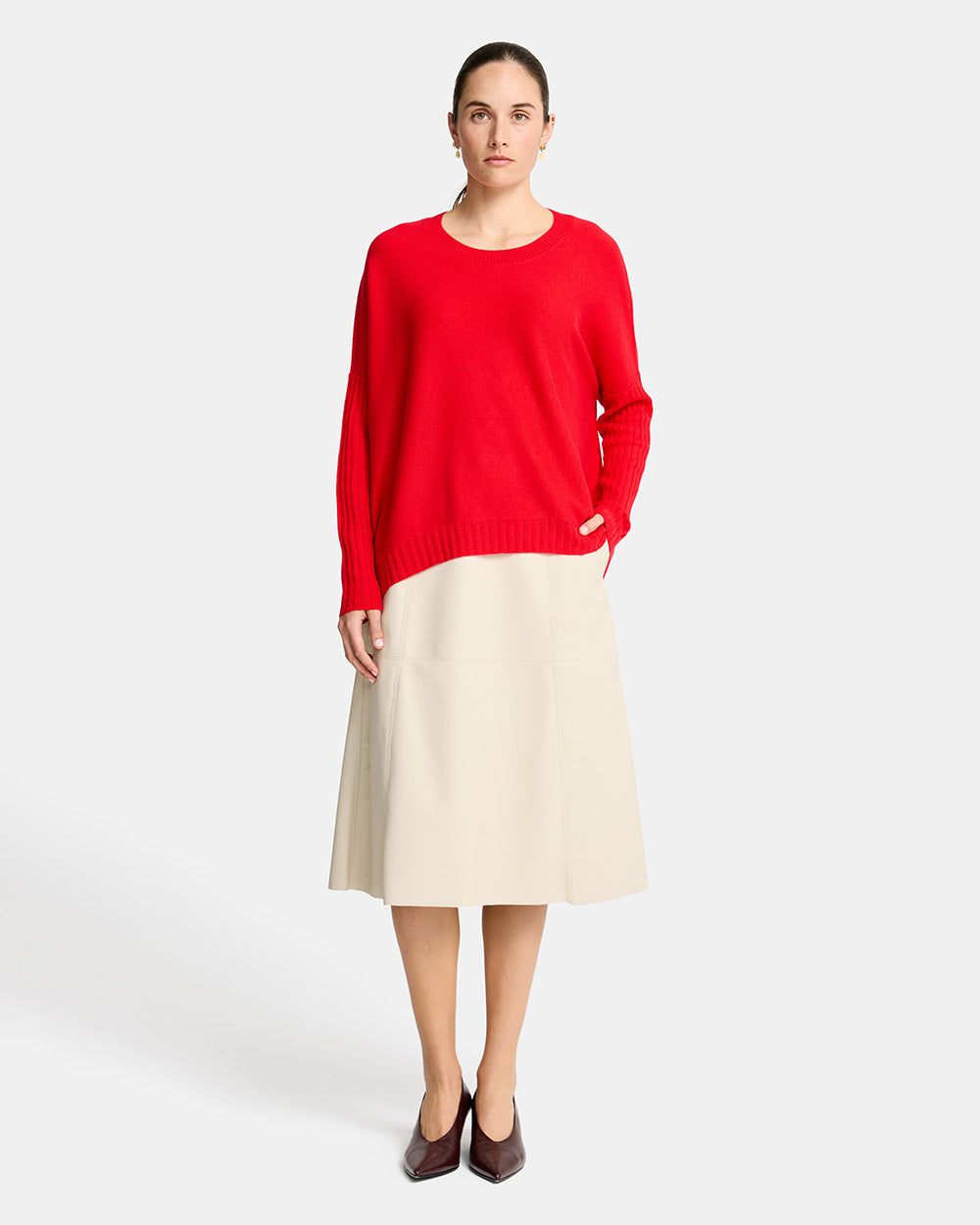 Sadie Crew Neck Knit - Rouge