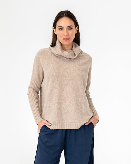 Sinead Roll Neck Knit - Natural