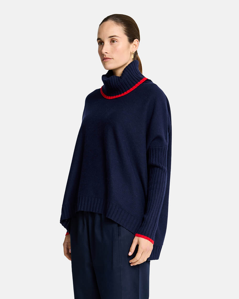 Sinead Knit - Navy/Rouge