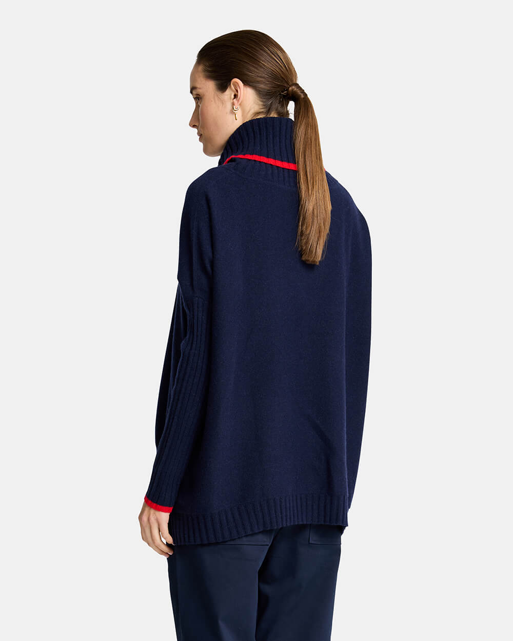 Sinead Knit - Navy/Rouge