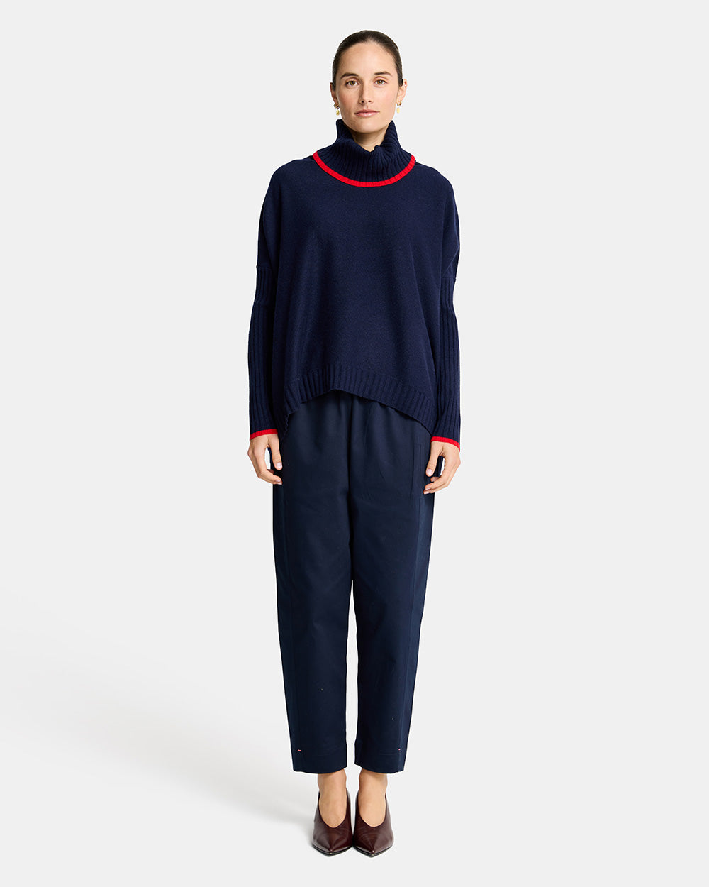 Sinead Knit - Navy/Rouge