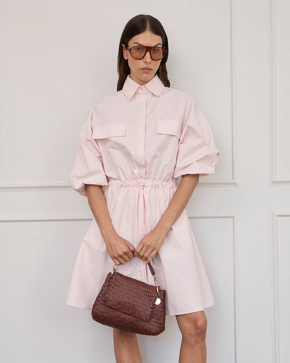 Virginia Mini Dress - Baby Pink