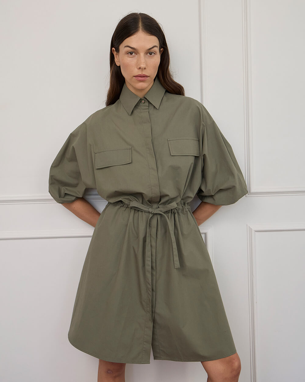 Virginia Mini Dress - Moss