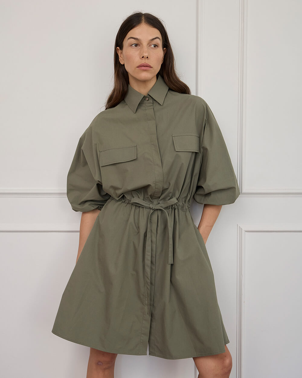 Virginia Mini Dress - Moss