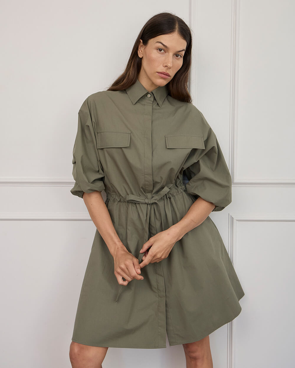 Virginia Mini Dress - Moss