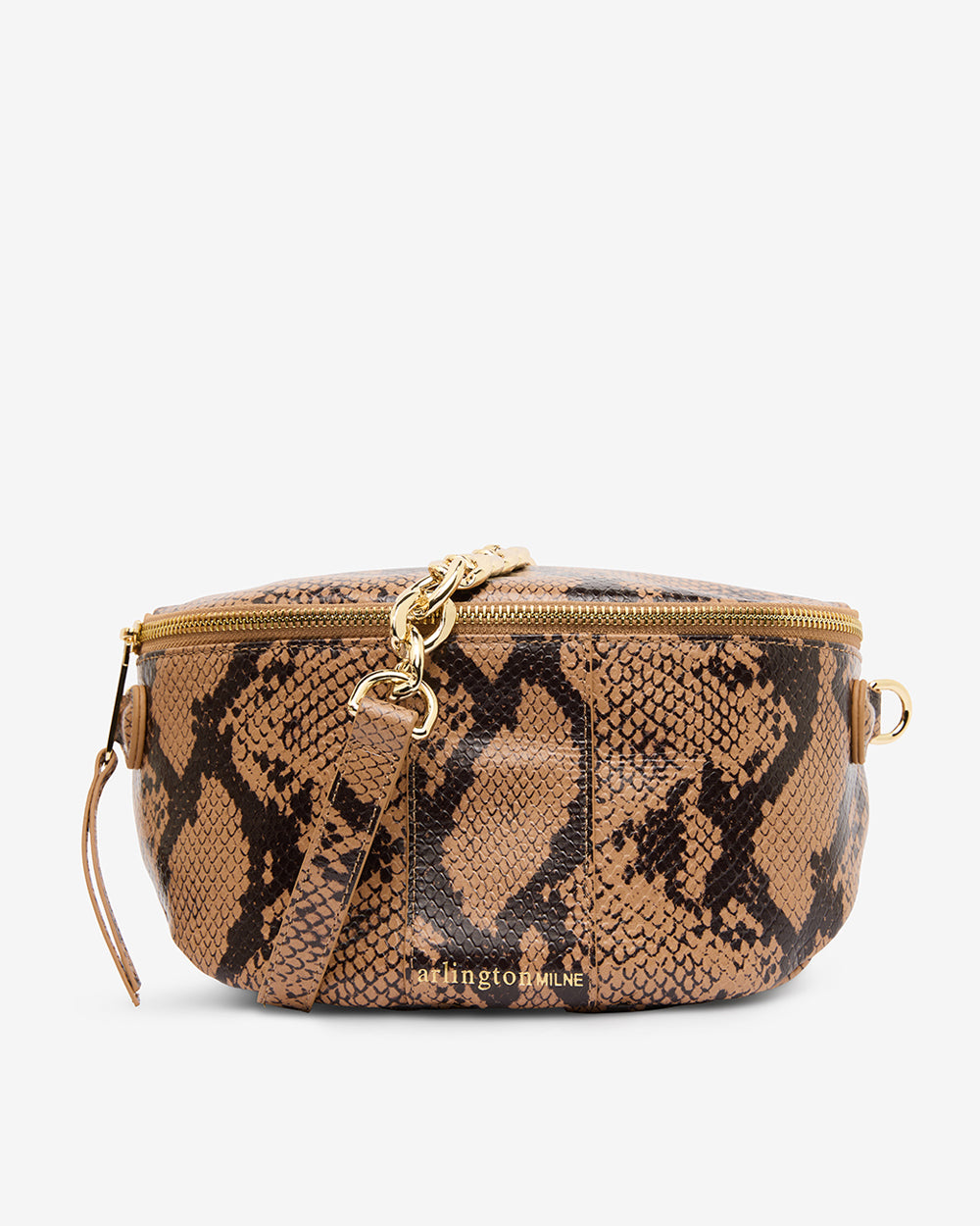 Zara Sling Bag - Caramel Python - Arlington Milne