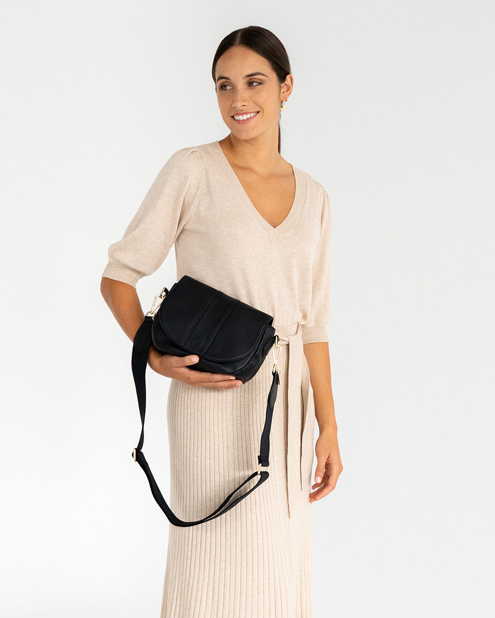 Zara Saddle Bag - Black - Arlington Milne