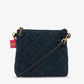 Alexis Crossbody - Quilted Navy Suede