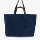 Claudia Open Tote Large - Navy Suede