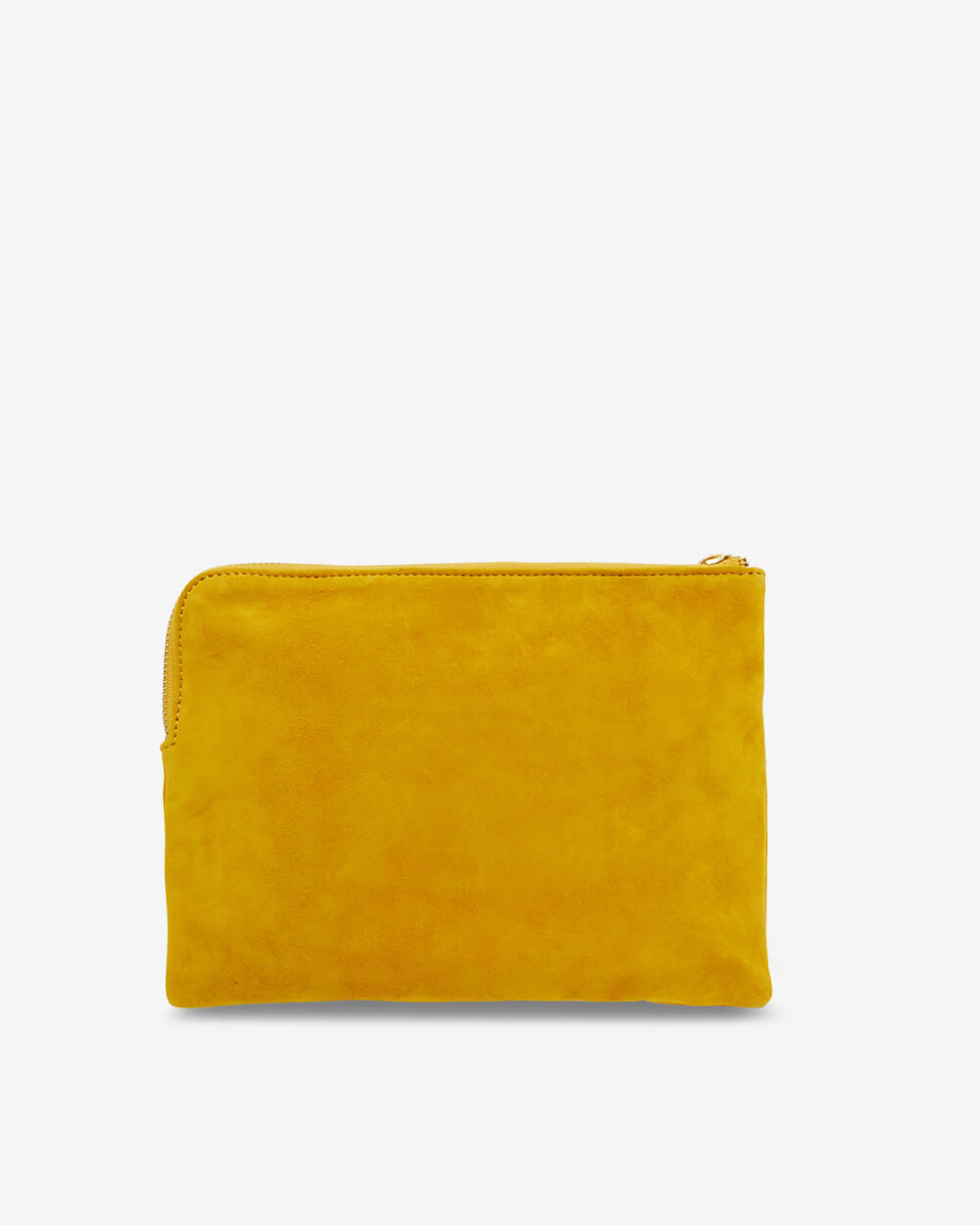 Paige Clutch - Mustard Suede