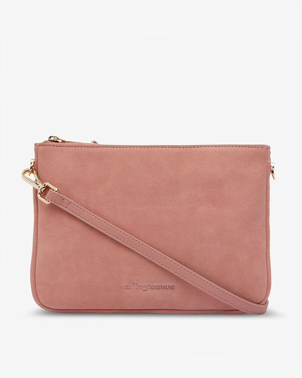 Samantha Crossbody - Dusty Pink Suede