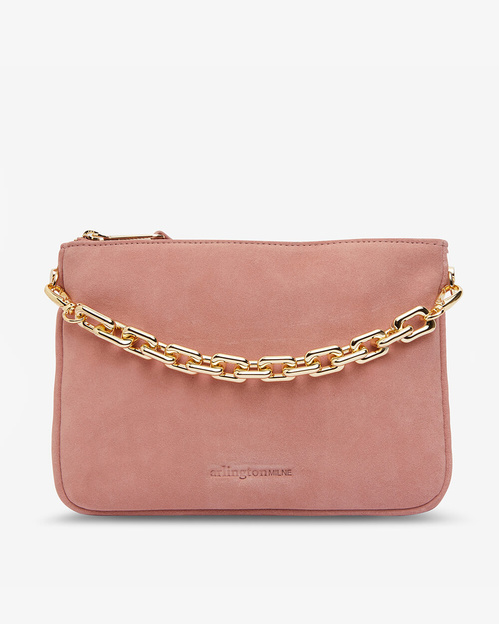 Samantha Crossbody - Dusty Pink Suede